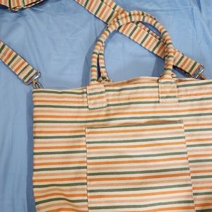 Aerie striped tote bag